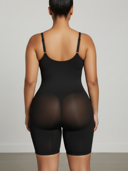 Adjustable Strap Zipper Shapewear Bodysuit